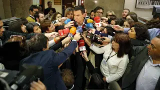 El secretario general del PSOE, Pedro Sánchez, en el Congreso