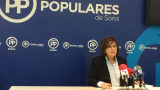 La presidenta del PP de Soria María del Mar Angulo.