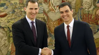 El Rey recibe al líder del PSOE, Pedro Sánchez
