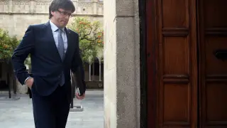 Puigdemont acude a la reunión semanal del Govern Catalán.