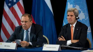 Sergei Lavrov y John Kerry.