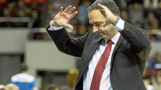 El entrenador del CAIZaragoza, Andreu Casadevall.