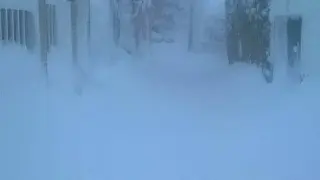 Loscos este domingo tras el temporal de nieve