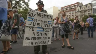 Manifestación en Buenos Aires, el pasado 18 de febrero, por el caso Nisman.