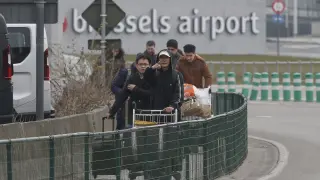 Imágenes del aeropuerto de Bruselas tras el atentado.