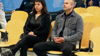 Los autores del atentado, Mónica Caballero y Francisco Solar, durante la celebración del juicio.