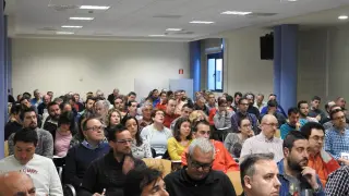 Asistentes a la jornada 'Industria 4.0' celebrada en el centro de formación Arsenio Jimeno de Zaragoza.