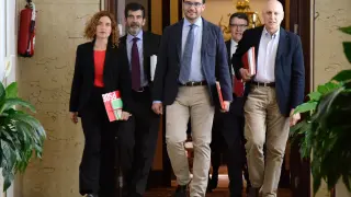 Equipo negociador del PSOE en el Congreso.