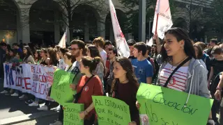 Manifestación contra la Lomce en Zaragoza.