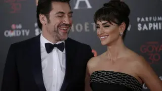 Javier Bardem y Penélope Cruz durante la pasada gala de los Goya.