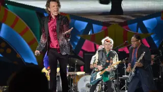 Los Rolling Stones durante su mítico concierto en La Habana.