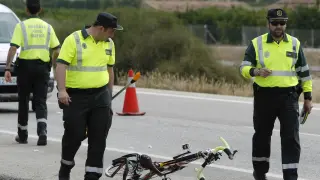Un accidente de tráfico en el que se vio implicado un ciclista.