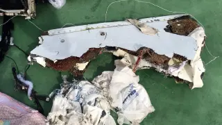 Primeras imágenes del avión de EgyptAir siniestrado