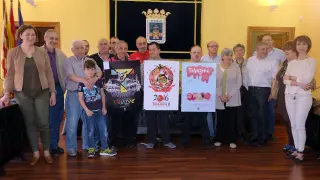 Entrega de premios en el Ayuntamiento de Tarazona, de izquierda a derecha segundo, primer y tercer premio
