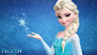 La princesa Elsa, en un cartel de la película 'Frozen'.