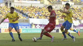 Una imagen de la final del 'play off' de la pasada temporada entre Las Palmas y el Real Zaragoza
