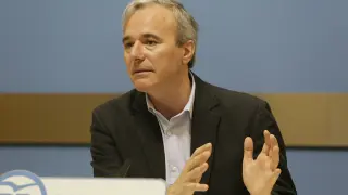 El portavoz del PP en el Ayuntamiento de Zaragoza, Jorge Azcón.