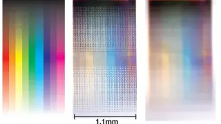 El píxel plasmónico produce colores que nunca pierden su intensidad.