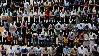Musulmanes durante la celebración del Ramadán.