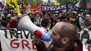 Imagen de archivo de una de las manifestaciones en Francia contra la reforma laboral.