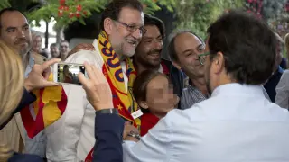 Mariano Rajoy en Tenerife tras el partido España-Turquía