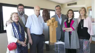 Carmen Rábanos, Pepe Cerdá, Pérez Lizano, Alfonso Soláns, la consejera Mayte Pérez y  Cristina Marín.