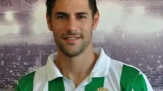 Luso Delgado con la camiseta del Córdoba CF.