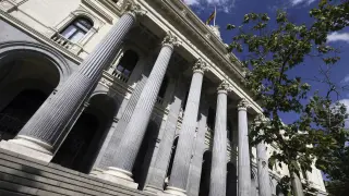 Exterior del Palacio de la Bolsa de Madrid donde el IBEX 35