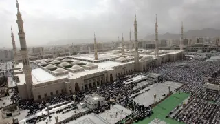 Al Masyid al Nabaui, la Mezquita del Profeta, la segunda más sagrada del islam y ubicada en la ciudad saudí de Medina.