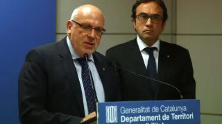 Jordi Baiget, acompañado del consejero de territorio Josep Rull