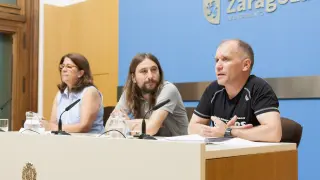 Presentación de la segunda edición del triatlón Trizgz 'Ibercaja-Ciudad de Zaragoza'.