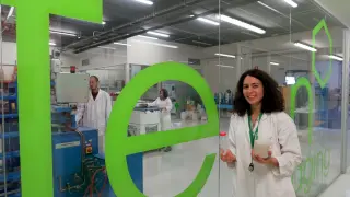 Lidia García, en las instalaciones de Tecnopackaging