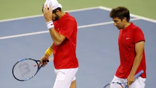 Feliciano y Marc López han perdido el partido de dobles en Cluj.