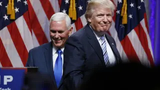 Trump y Pence, durante un acto conjunto