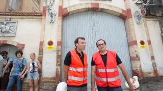Pablo Muñoz y Alberto Cubero han visitado este jueves Averly, donde ha comenzado el derribo.