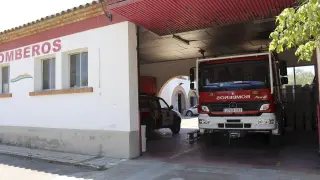 Parque de bomberos de Binéfar, en la Comarca de La Litera e implicado en el convenio.