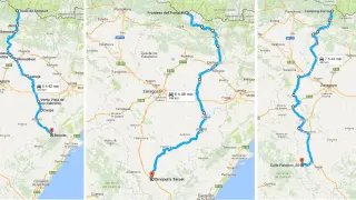 Tres posibles 'rutas 66' por Aragón