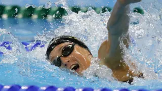 La atleta española Mireia Belmonte participa la competencia 400m libres durante los Juegos Olímpicos Río 2016