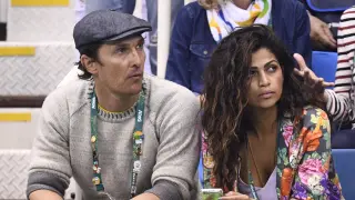 Matthew McConaughey y su esposa Camila Alves en los juegos de Río