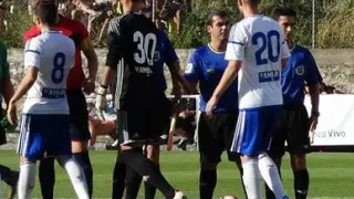 Ratón, con el 30 a la espalda durante un partido de esta pretemporada, va a jugar con el primer equipo con ese dorsal, que corresponde a un futbolista del filial.