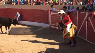 Las cuadrillas simularon una corrida en la plaza de toros de Santa Eulalia del Campo.