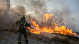 Incendio forestal en el provincia de Ourense.