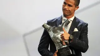 Cristiano Ronaldo durante el evento de la UEFA