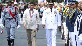 El presidente de Filipinas, Rodrigo Duterte, este lunes.