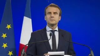 El candidato a la presidencia de Francia, Emmanuel Macron