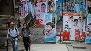 Propaganda electoral en Hong Kong