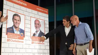 Albert Ribera junto a Nicolas de Miguel, candidato de Ciudadanos a las elecciones vascas