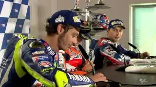 Discusión entre Rossi y Lorenzo.