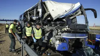 El accidente se ha producido en el punto kilométrico 24 de la A-15, cerca de Adradas, en sentido Madrid.