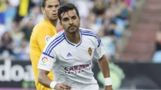 Ángel celebra un gol durante un partido de liga